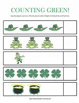 st patrick's day counting worksheet