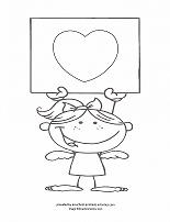 valentine girl coloring sheet