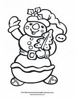 snowman coloring page