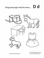 letter d coloring page