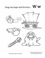 letter w coloring page