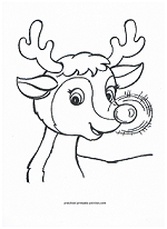 rudolph coloring page