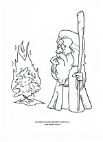 burning bush coloring page