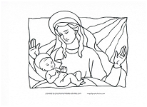 nativity coloring page