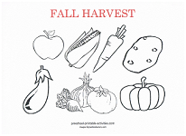 fall harvest coloring page