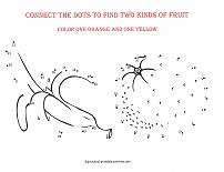 fruit dot to dot picture