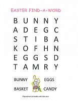 easter word search for preschoolers