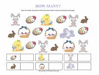 counting worksheet for easter