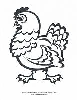 chicken coloring page