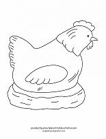 hen coloring page