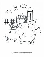 farm coloring page