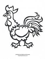 rooster coloring page