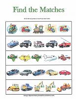 matching pictures worksheet