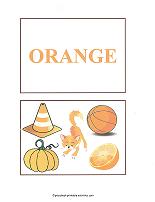 orange color flash cards