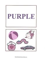 purple color flash cards