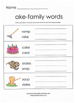 ake family worksheet