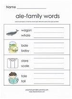 ale family worksheet
