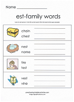 est family worksheet