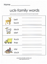 uck family worksheet