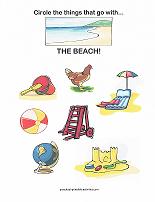 things at the beach worksheet