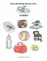 things that go with a baby worksheet
