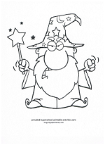 wizard coloring page