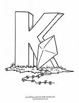 K coloring page