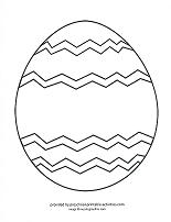 easter egg outline to decorate or color