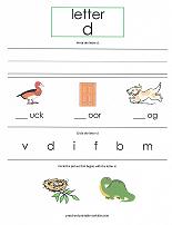 letter D worksheet