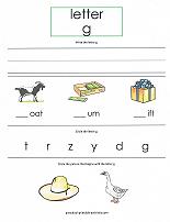 letter G worksheet