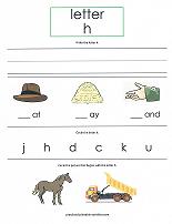 letter H worksheet