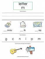 letter M worksheet