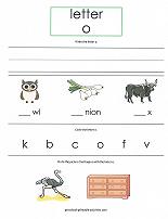 letter O worksheet