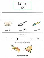 letter P worksheet