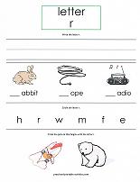 letter R worksheet