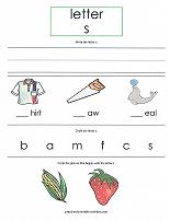 letter S worksheet