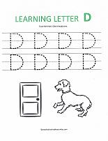 letter D worksheet