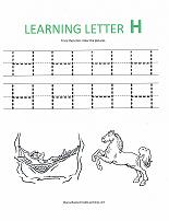 letter H worksheet