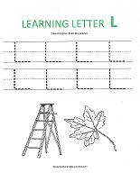 letter L worksheet