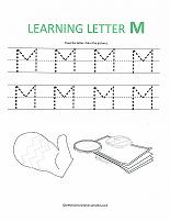 letter M worksheet