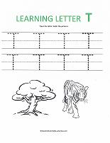 letter T worksheet