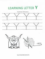 letter Y worksheet