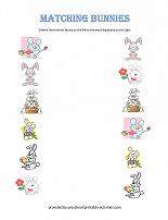 match the bunnies worksheet