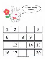 number worksheet