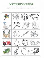 matching sounds worksheet