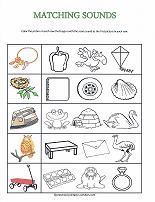 matching sounds worksheet