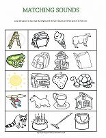 matching sounds worksheet