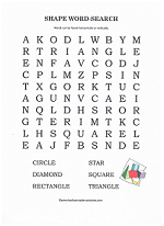 shape name word search