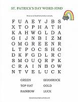 st patrick's day word search