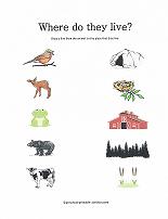 match animals to their homes worksheet